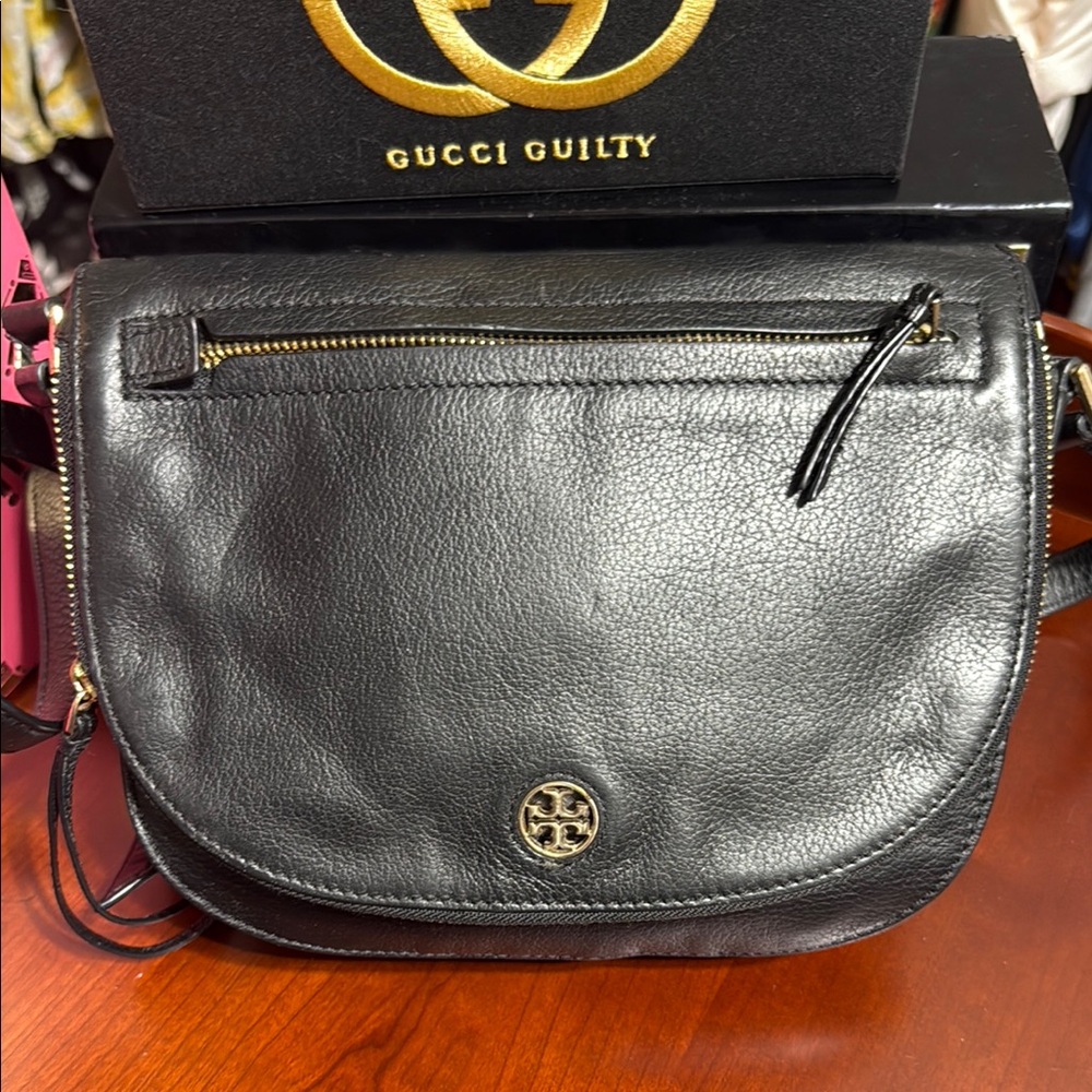 Tory Burch Black Leather Crossbody Bag